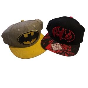 Lot 2 Harley Quinn Batman DC Comics Snapback Gray Red Black Yellow Cap Hat